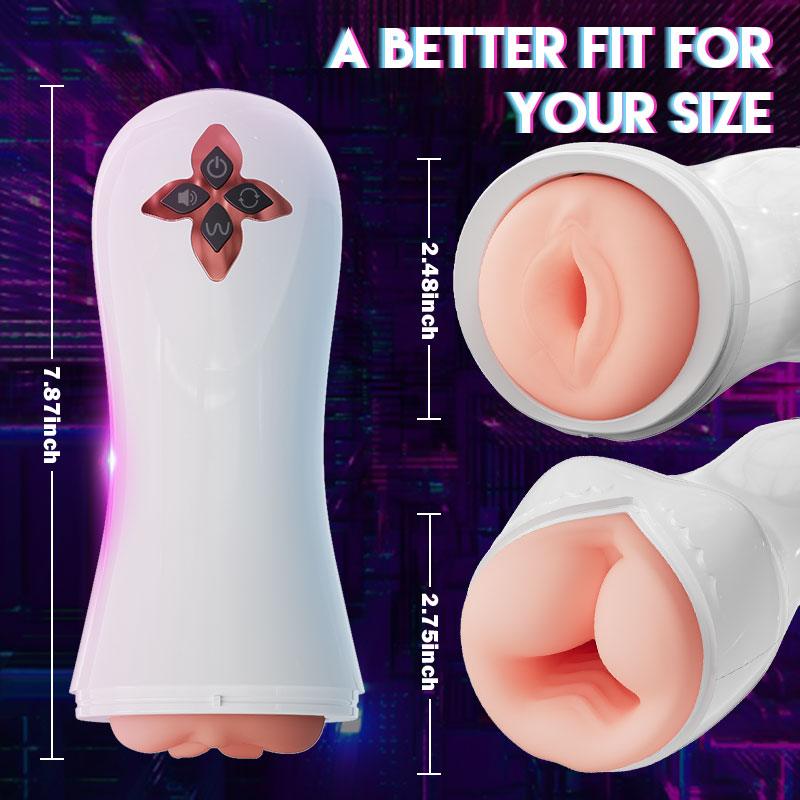 Allure 3 IN 1 Split Design 5 Sucking 7 Vibrating Automatic Masturbator - Sexdoll.Sex