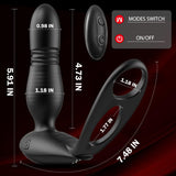 Alston Low Noise 10 Thrusting & Vibrating Double Cock Rings Silicone Prostate Massager - Sexdoll.Sex