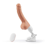 Ares Vibrating Thrusting Curved Dildo - 7 Modes, Remote Control, Suction Cup - Sexdoll.Sex