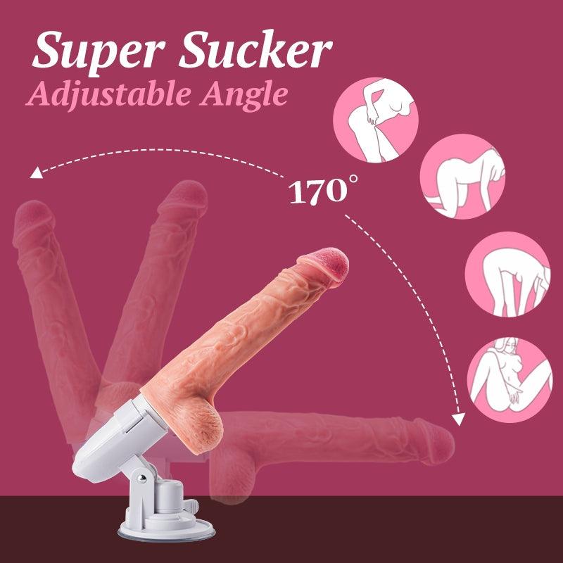 Arny Multi-angles 8 Thrusting Rotating Vibrating Heating Remote Control Dildo Machine 11 Inch - Sexdoll.Sex