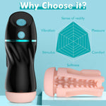 Automatic Sucking Male Masturbator - 7 Vibrations, 3 Suction Modes, USB Rechargeable - Sexdoll.Sex