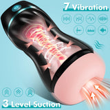 Automatic Sucking Male Masturbator - 7 Vibrations, 3 Suction Modes, USB Rechargeable - Sexdoll.Sex