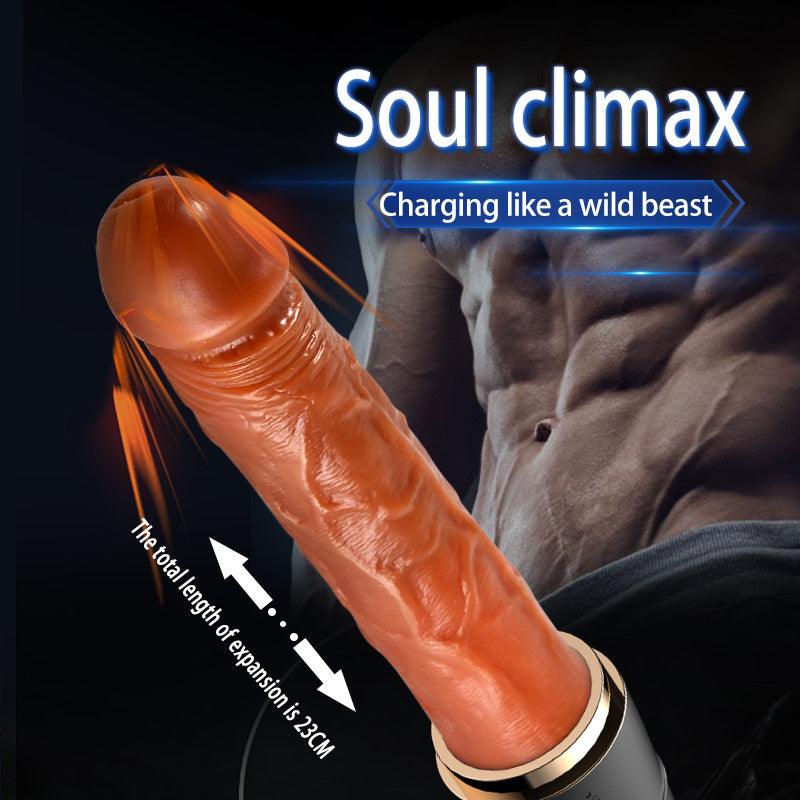 Baseball Telescopic Heated Vibrator Dildo - Sexdoll.Sex