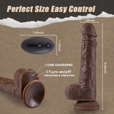 BBC LOVER-9.05 Inch Realistic 8 Thrusting Vibrating Heating Black Dildo with Remote Control - Sexdoll.Sex