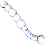 Beaded and Curved Glass Dildo for G-Spot and P-Spot Stimulation - Sexdoll.Sex