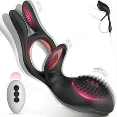 BestGSpot 10 Vibrating Remote Control Rabbit Cock Ring - Sexdoll.Sex