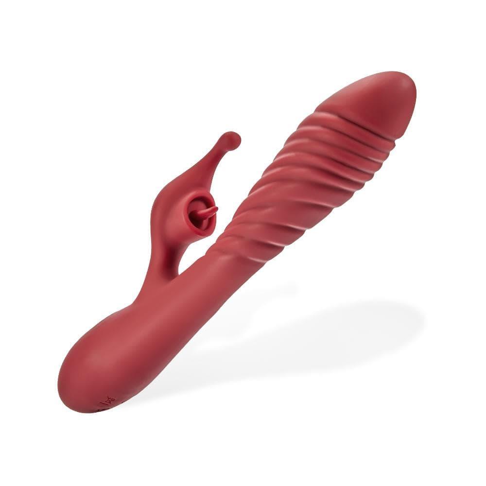 BestGSpot 2-Motor Mini-Mouth Branch Vibration Heating Vibrator - Sexdoll.Sex