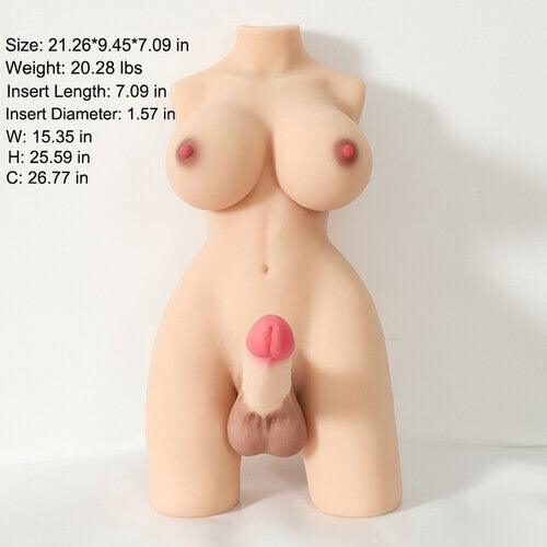 BestGSpot 22.49Lb Lifelike E-cup Hermaphroditic Male Masturbator Sex Doll - Sexdoll.Sex