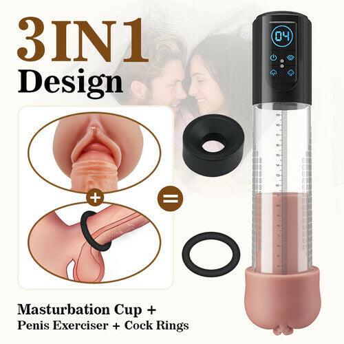 BestGSpot 3-in-1 Design 3 Vacuum Suction Automatic Suction Penis Pump - Sexdoll.Sex