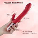 BestGSpot 3-IN-1 Retractable Burgundy Heated Vibrator - Sexdoll.Sex