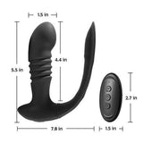 BestGSpot 3 Telescopic 12 Vibrations Dual Motors Prostate Massager with Remote Control - Sexdoll.Sex