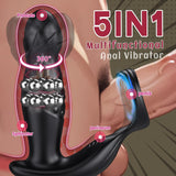 BestGSpot 360° Rotating and Vibrating Anal Vibrator with Silicone Cock Ring - Sexdoll.Sex