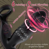 BestGSpot 360° Rotating and Vibrating Anal Vibrator with Silicone Cock Ring - Sexdoll.Sex