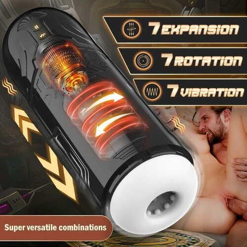 BestGSpot 7 Thrusting Rotating 7 Vibrating Masturbation Cup with Suction Cup - Sexdoll.Sex