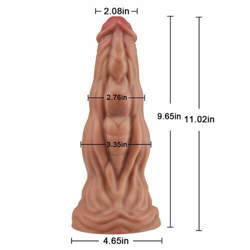 BestGSpot Big Suction Cup Flexible Liquid Silicone Knotted Monster Huge Dildo 11.02 Inch - Sexdoll.Sex