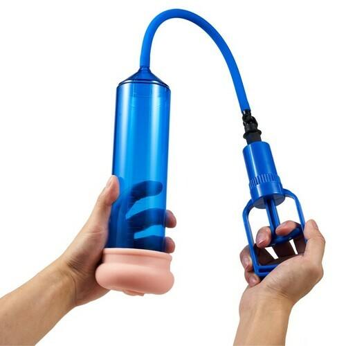 BestGSpot Blue Penis Enlargement Pump with Trigger Blue Chamber Tight Seal - Sexdoll.Sex