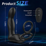 BestGSpot Finger-like Wiggle 9 Swing Vibrating Prostate Massager with Double Cock Ring - Sexdoll.Sex