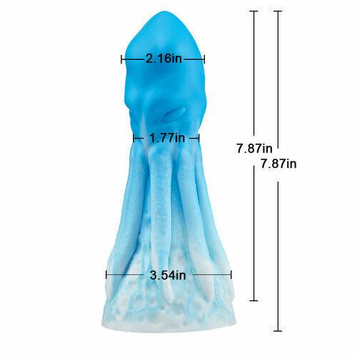 BestGSpot Generous Size Elastic and Soft Manual Octopus Huge Rainbow Dildo 7.87 Inch - Sexdoll.Sex