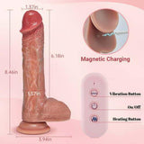 BestGSpot IPX7 Waterproof 7 Thrusting Swinging 10 Vibrating Heating Lifelike Dildo 8.46 Inch - Sexdoll.Sex