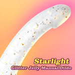 BestGSpot - Jelly Clear Star Glitter 6.29in Handheld Dildo - Sexdoll.Sex