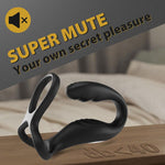 BGS Wearable Prostate Massager 10 Quiet Vibrations Dual Cock Ring - Sexdoll.Sex