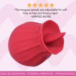 Bhava Rechargeable Flickering Tongue Rose | Clit Licking Stimulator - Sexdoll.Sex