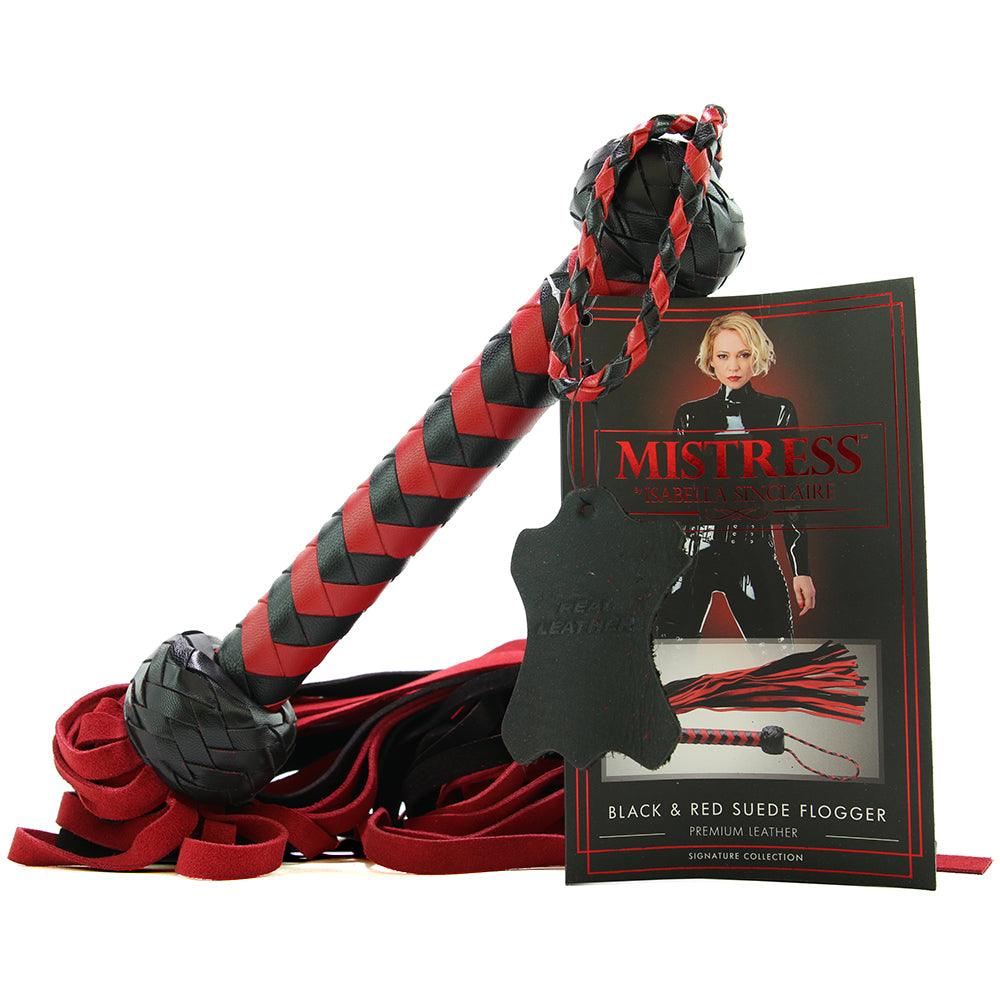 Black & Red Suede Flogger - Sexdoll.Sex