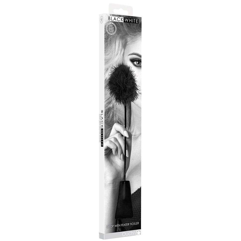 Black & White Crop with Feather Tickler - Sexdoll.Sex