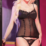 Black Bustier And G-String Set - Sexdoll.Sex