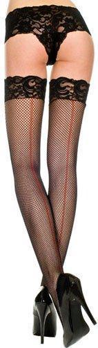 Black Fishnet Thigh High - One Size Available - Sexdoll.Sex