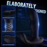 Black Panther 8-frequency Vibrating Bead-rotating Prostate Massager - Sexdoll.Sex