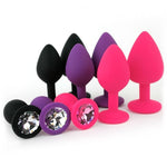 Black Silicone Jeweled Anal Plug - Available In 3 Sizes! - Sexdoll.Sex