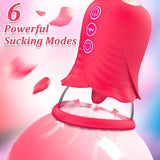 Blossom Bliss: 2-in-1 Rose Vibrator with 10 Vibration & 6 Suction Modes - Sexdoll.Sex