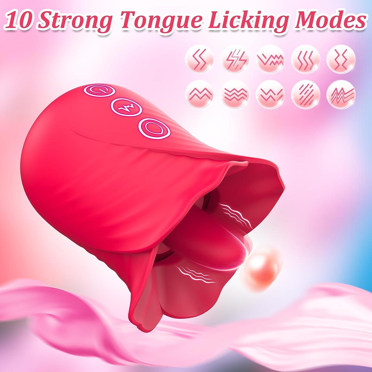 Blossom Bliss: 2-in-1 Rose Vibrator with 10 Vibration & 6 Suction Modes - Sexdoll.Sex