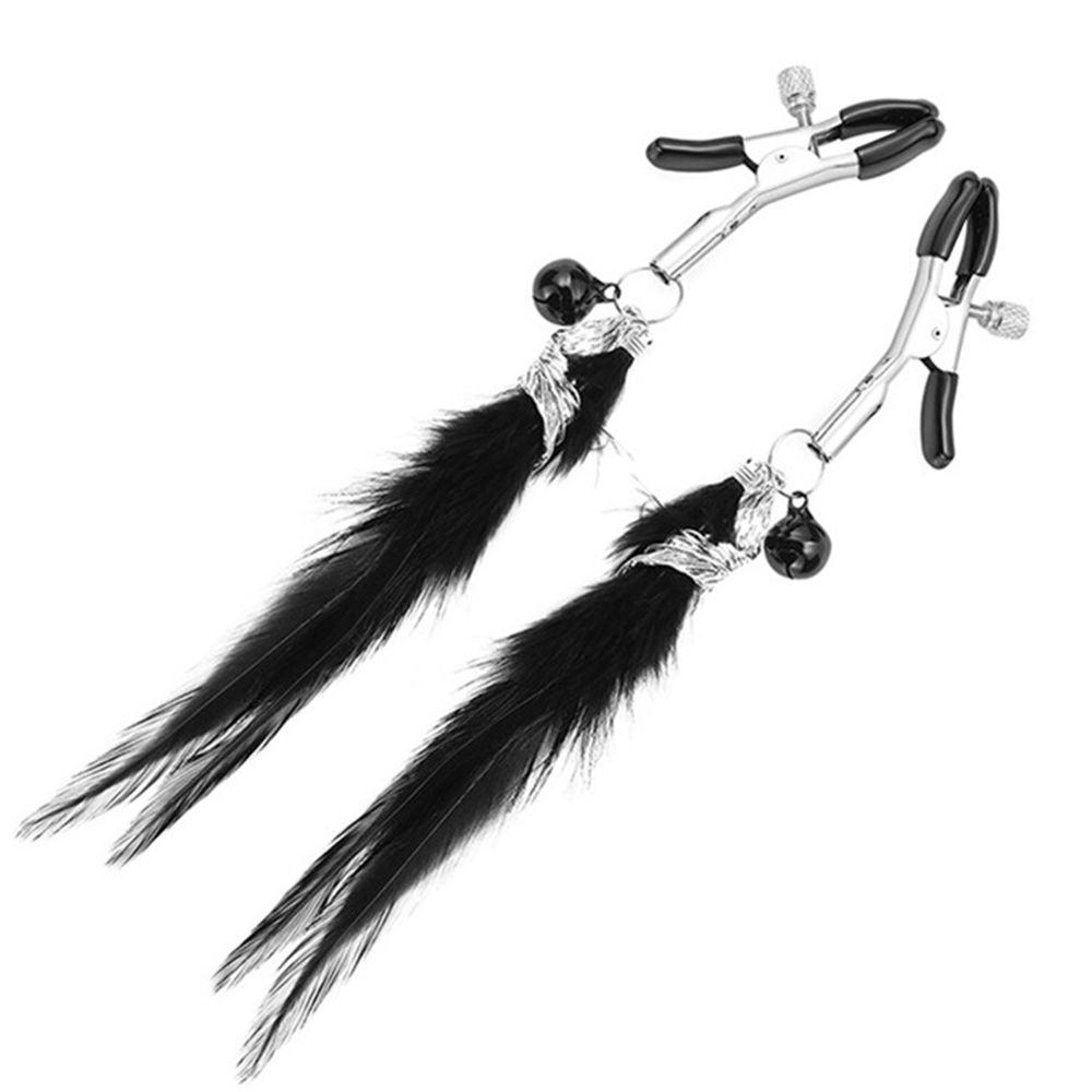 Bohemian Feather and Bell Nipple Clamps - Sexdoll.Sex