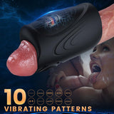 Boner 2-in-1 Flexible Handheld 10 Vibrating Stamina Training Male Masturbator - Sexdoll.Sex