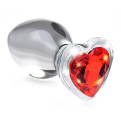 Booty Sparks Red Heart Gem Glass Anal Plug - Sexdoll.Sex