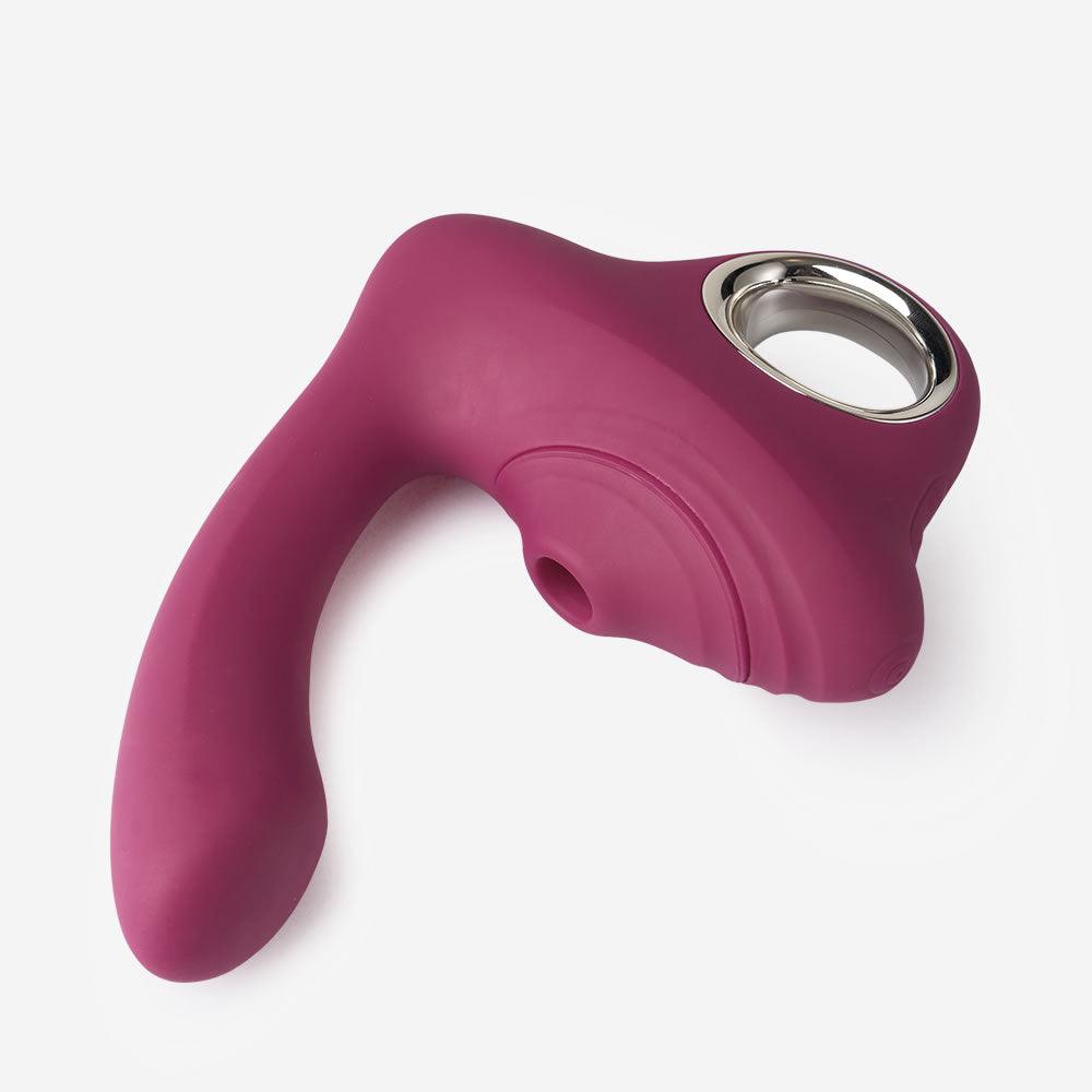 Circle Handle Heating G-Spot Clitoral Sucking Vibrator - Sexdoll.Sex