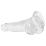 Clear Suction Cup Dildo with Balls - Sexdoll.Sex