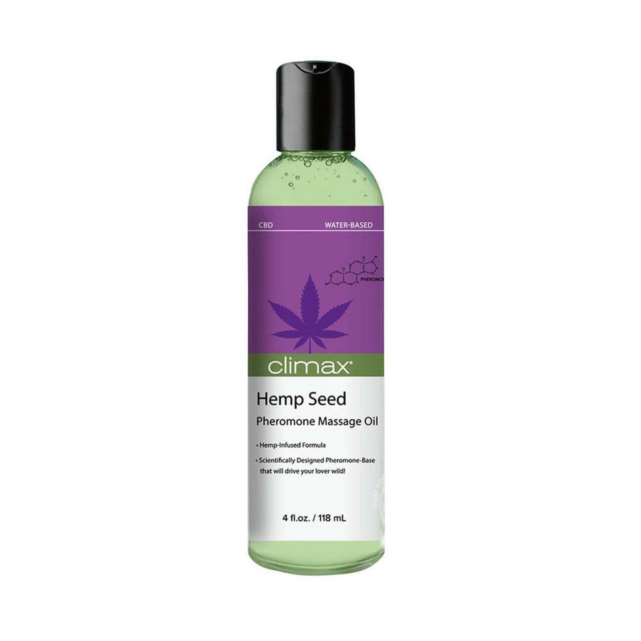 Climax Hemp Seed Pheromone Massage Oil - 4oz (US Only) - Sexdoll.Sex