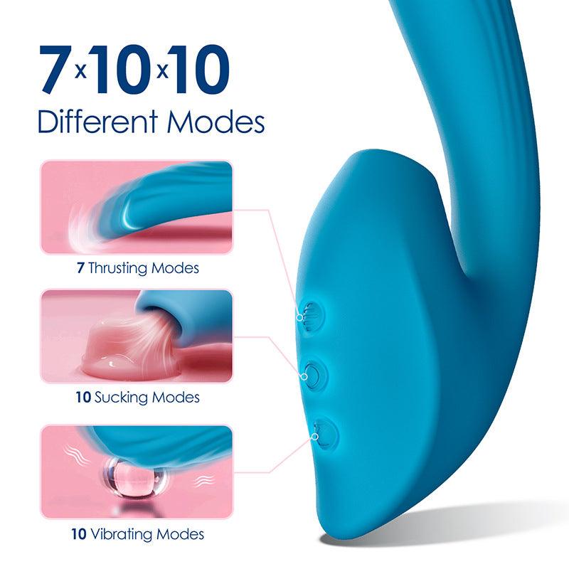 Clitoral Stimulator - QUZAR 3in1, Thrust & Suction, G-Spot Exploration - Sexdoll.Sex