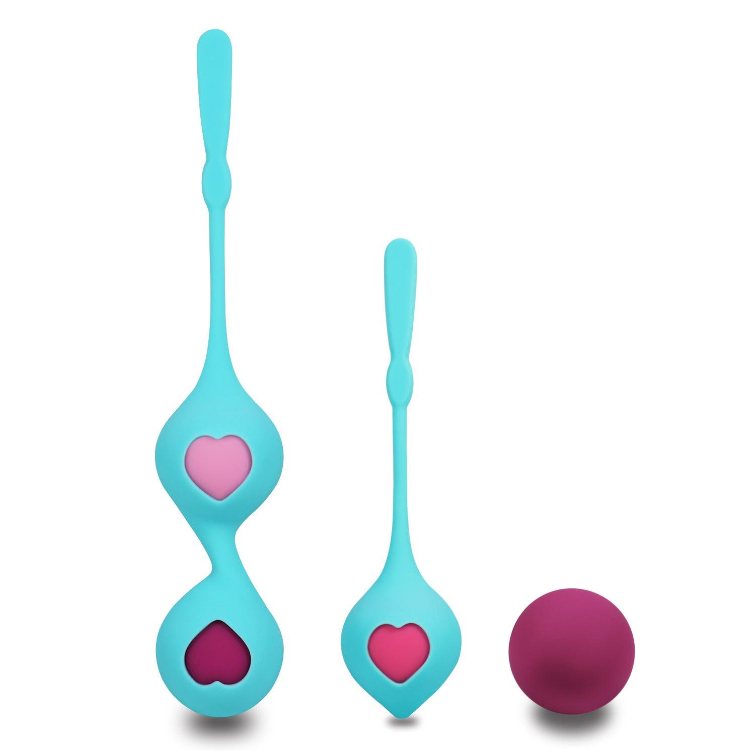 Combination Duo Tone Kegel Ball and Pleasure Ball Exerciser Set - Sexdoll.Sex