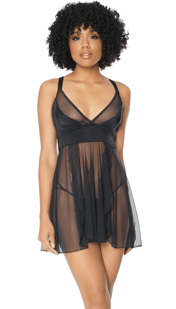 Coquette Lingerie Sexy Sheer Babydoll & G-String Set - Sexdoll.Sex