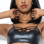 Coquette Wet Look Lingerie Strappy Bralette - Sexdoll.Sex