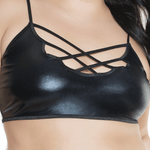 Coquette Wet Look Lingerie Strappy Bralette - Sexdoll.Sex