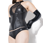 Coquette Wet Look Liquid Lingerie Halter Shapewear Bustier - Sexdoll.Sex