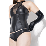 Coquette Wet Look Liquid Lingerie Halter Shapewear Bustier - Sexdoll.Sex