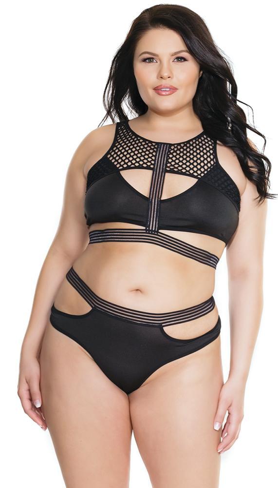 Cutout Bralette & Panty Set - Sexdoll.Sex