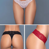 Danielle 3-Pack Lace Trim Thong - Sexdoll.Sex