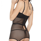 Daring Mesh Lace Up Bustier - Sexdoll.Sex